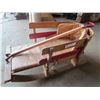 Image 2 : Vintage Wood Child sleigh with handle and padded seat