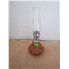 Image 1 : Small oil glass lamp brown colored glass
