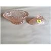 Image 2 : small covered pinkglass compote