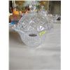 Image 1 : 8" covered lead crystal compote USA DePlomb Deplomo