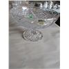 Image 1 : "Polonia" large footed 9" lead crystal bowl pinwheel