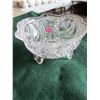 Image 1 : lead crystal 7.5 " bowl with legs (birds)