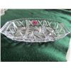 Image 1 : 8.5" pinwheel lead crystal 3 section serving plate