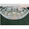 Image 1 : 11.25 " pinwheel lead crystal oval serving dish