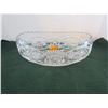 Image 2 : 11.25 " pinwheel lead crystal oval serving dish