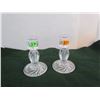 Image 1 : Lead crystal pair of 4.5" candle holders