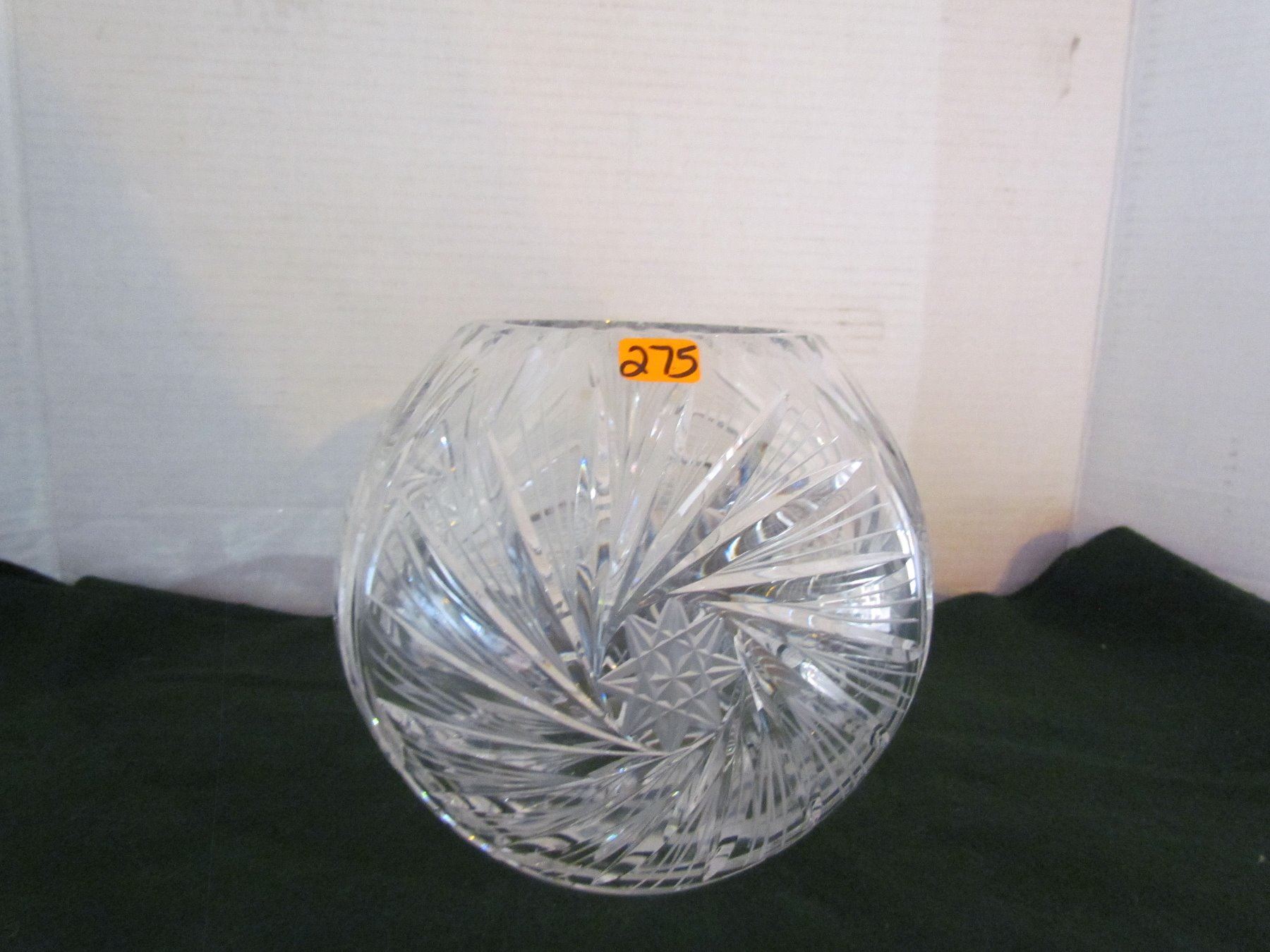 6.5" pinwheel lead crystal rosebowl