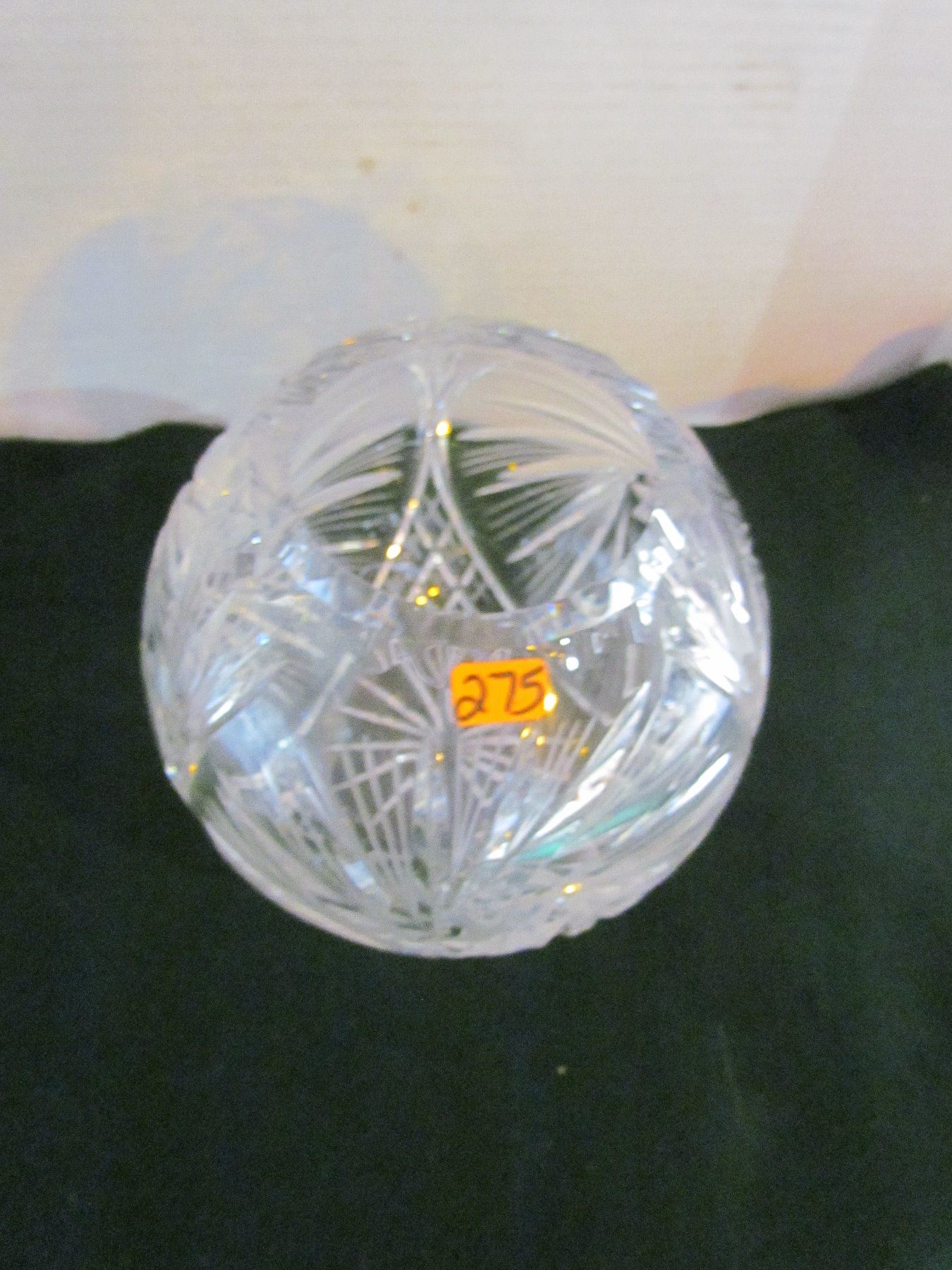 6.5" pinwheel lead crystal rosebowl