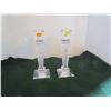 Image 1 : Lead crystal (czech) pair of 8.5" candle holders