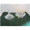Image 2 : 11" pinwheel cut/etched lead crystal holders