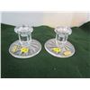 Image 1 : Polonia pair of 2.5 " lead crystal candle holders