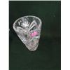 Image 2 : 7.5"pinwheel cut/etched lead crystal vase
