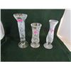 Image 2 : "polonia" + "violetta" 3 pinwheel lead crystal vases