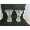 Image 1 : pair of 8" matching pinwheel lead crystal vases