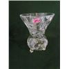 Image 2 : 7.5 " pinwheel lead crystal round bottom footed vase