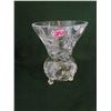 Image 2 : 7.5 " pinwheel lead crystal round bottom footed vase