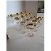 Image 2 : 16pcs "unused Hungarian 24kt gold trim stemware