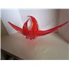 Image 3 : red/ clear Large Art glass centerpiece 27" wide