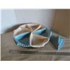 Image 3 : large usa pottery sectional serving tray on rotating base blue/white