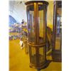 Image 1 : Curved Curio cabinet with light 62" tall 20.5" wide