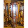 Image 1 : Curved Curio cabinet with light 62" tall 20.5" wide