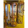 Image 1 : Curved Curio cabinet with light 62" tall 20.5" wide
