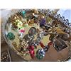 Image 2 : JEWELLERY LOT Mirrored tray with apporx 30 pieces + 11pairs of earrings assorted