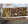 Image 1 : Jewellery lot with long gold mirrror tray approx. 25 pieces