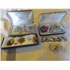 Image 2 : 3 cases of brooches and assorted jewellery