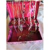 Image 1 : Assorted necklace lot  + pink and black jewellery box
