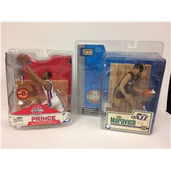 TAYSHAUN PRINCE & PETE MARAVICH NBA ACTION FIGURES NIB
