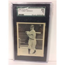 1939 PLAYBALL #52 TOMMY HENRICH 84 (NM 7) SCG CARD