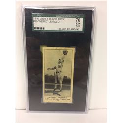 1916 M101-5 BLANK BACK #99 "NEMO" LEIBOLD 70 EX+ 5.5 (SCG CARD)