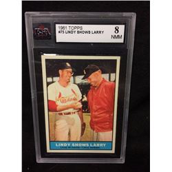 1961 TOPPS #75 LINDY SHOWS LARRY (8 NMM) KSA