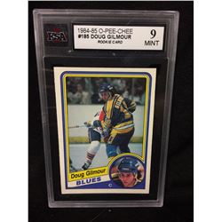 1984-85 O-PEE-CHEE #185 DOUG GILMOUR ROOKIE CARD (9 MINT) KSA