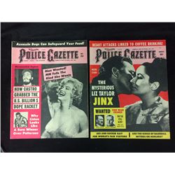 .. National Police Gazette MAGAZINE LOT (MARILYN MONROE & LIZ TAYLOR COVERS)