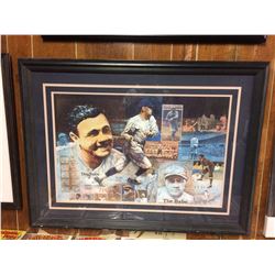 BABE RUTH FRAMED COLLAGE PRINT