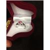 Image 2 : 925 STAMPED SILVER RING WITH GEMSTONE
