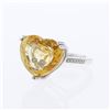 14KT White Gold 11.55ct Citrine and Diamond Ring
