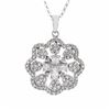 14KT White Gold 1.48ctw Diamond Pendant with Chain