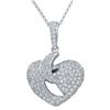 Image 1 : 14KT White Gold 1.31ctw Diamond Pendant with Chain