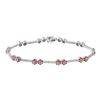 Image 1 : 14KT White Gold 2.15ctw Ruby and Diamond Bracelet