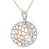 Image 1 : 14KT Two Tone Gold 0.62ctw Diamonds Pendant with Chain