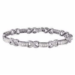 18KT White Gold 5.53ctw Diamond Bracelet