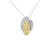 Image 1 : 14KT Two Tone Yellow Gold 0.25ctw Diamond Pendant with Chain