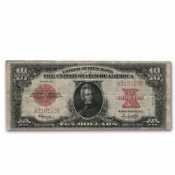 1923 $10 Poker Chip United States Red Seal Note