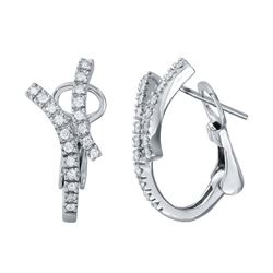 18KT White Gold 0.44ctw Diamond Earrings