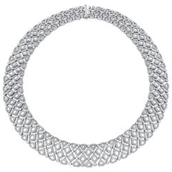 18KT White Gold 22.42ctw Diamond Necklace