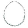 14KT White Gold 2.94ctw Emerald and Diamond Necklace