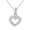 Image 1 : 14KT White Gold Diamond Pendant with Chain